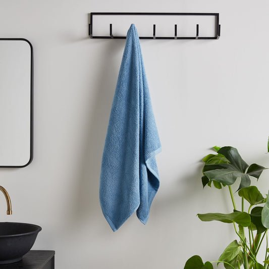 Catherine Lansfield Quick Dry Blue Cotton Towels