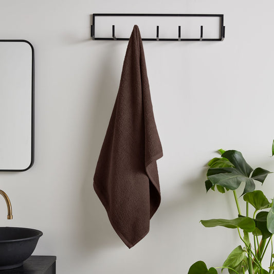 Catherine Lansfield Quick Dry Chocolate Cotton Towels