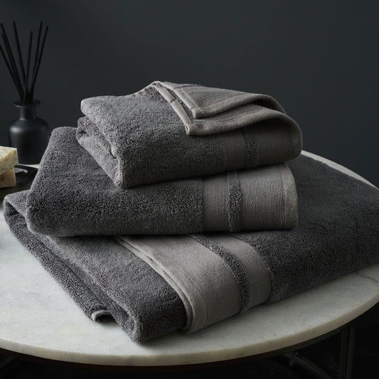 Content By Terence Conran Zero Twist Grey Cotton Modal Towels