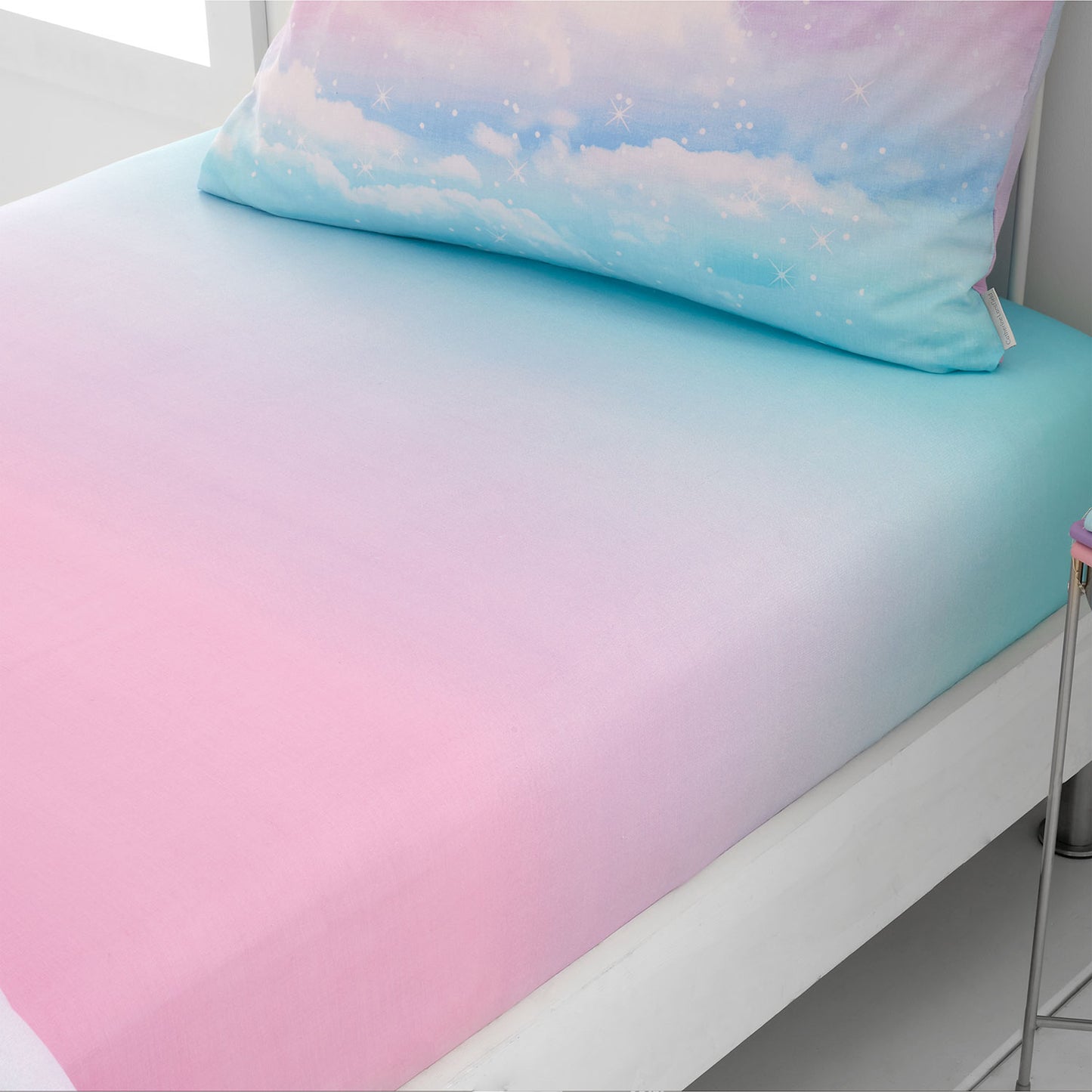 Catherine Lansfield Ombre Rainbow Clouds Pastel Fitted Sheet