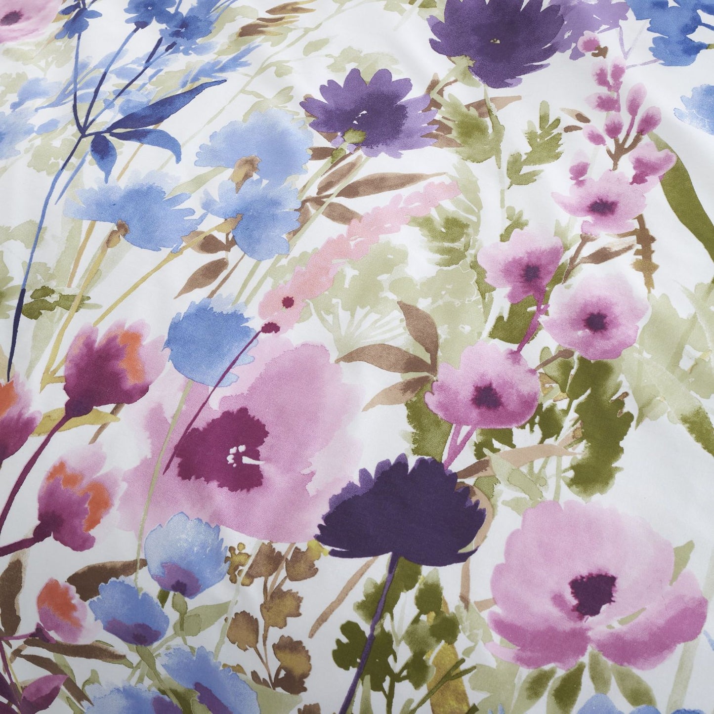 Catherine Lansfield Countryside Floral Pink and Blue Duvet Set