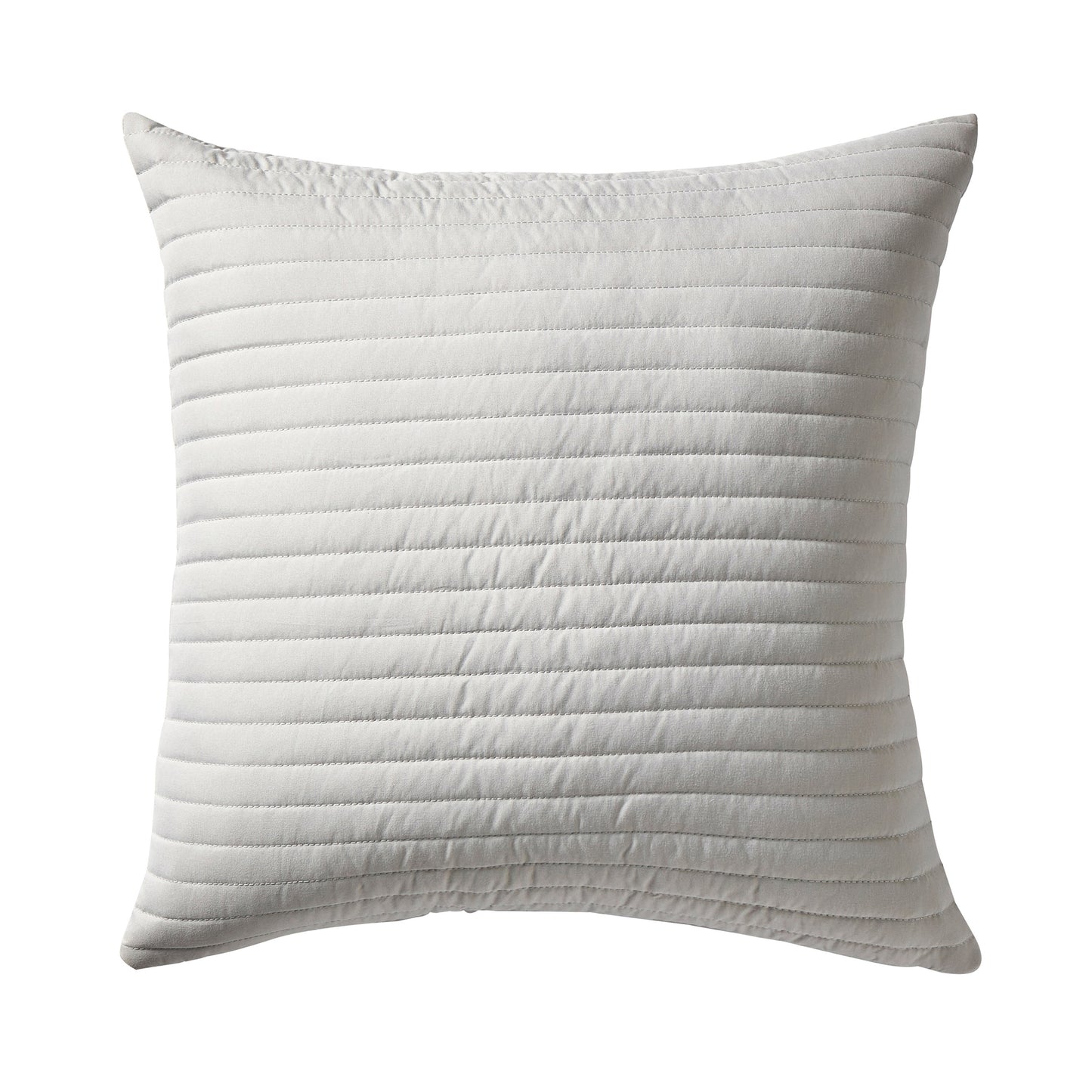 Bianca Silver Quilted Lines Filled Cushion (55cm x 55cm)