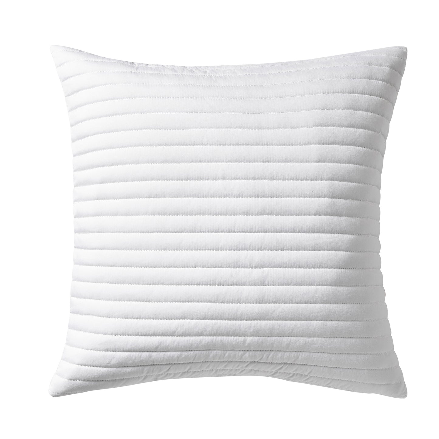 Bianca White Quilted Lines Filled Cushion (55cm x 55cm)