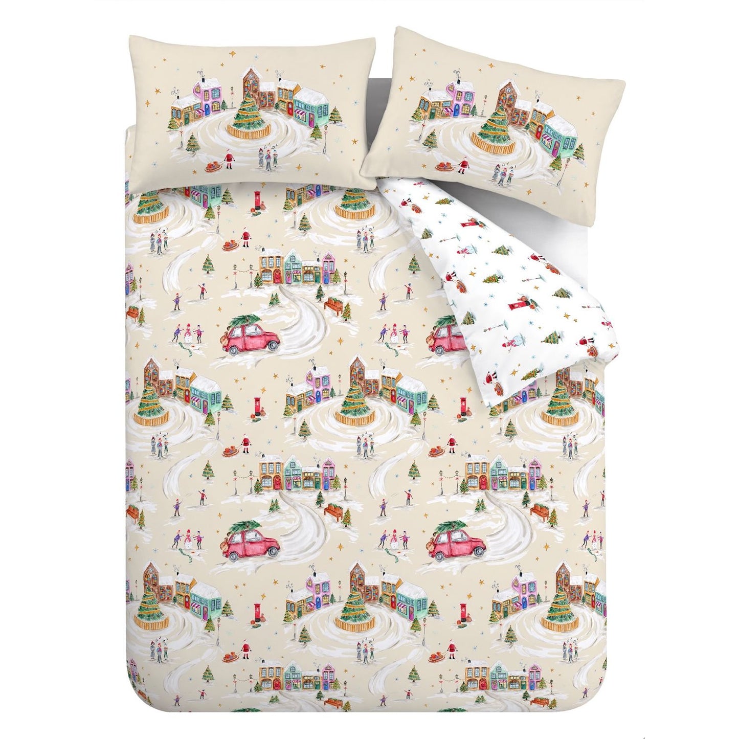 Catherine Lansfield Christmas Town Reversible Duvet Set