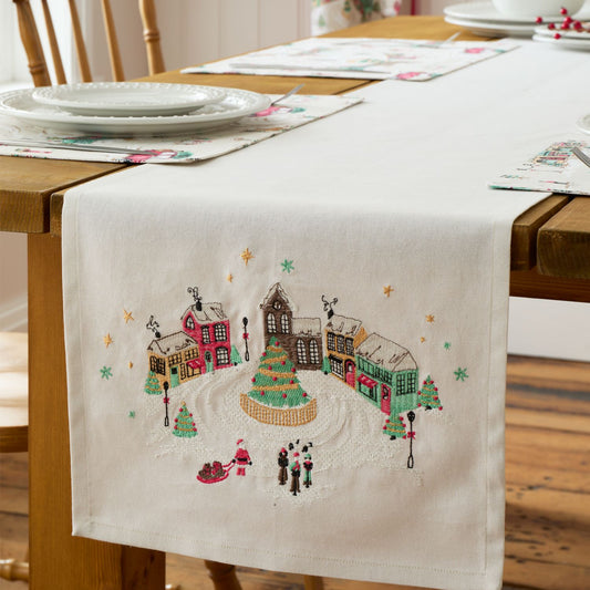 Catherine Lansfield Christmas Town Cotton Dining Table Runner