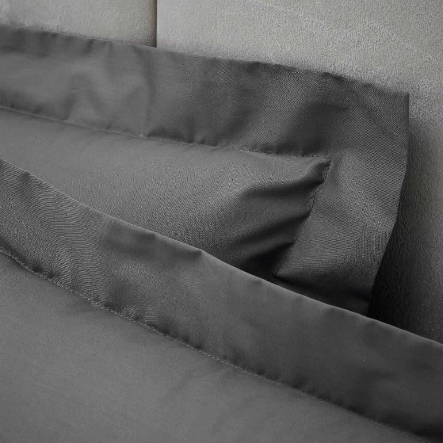 Bianca Charcoal Grey 180 Thread Count Egyptian 100% Cotton Oxford Pillowcase