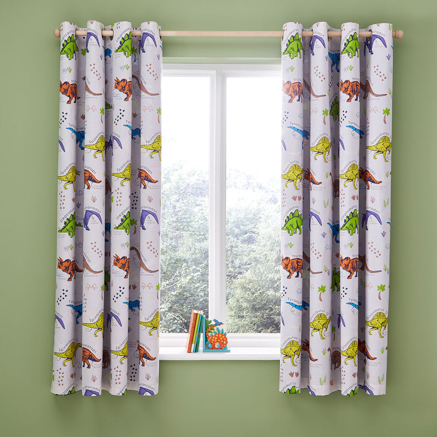Catherine Lansfield Prehistoric Dinosaurs Reversible Curtains