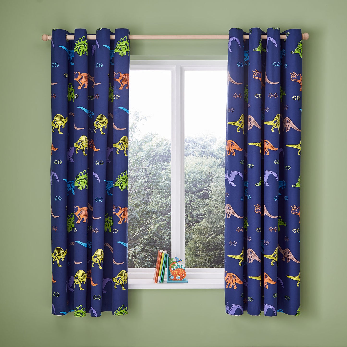 Catherine Lansfield Prehistoric Dinosaurs Reversible Curtains