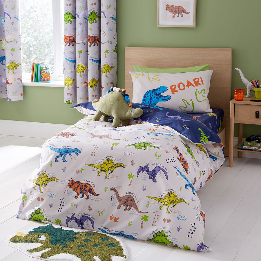 Catherine Lansfield Prehistoric Dinosaurs Reversible Duvet Set