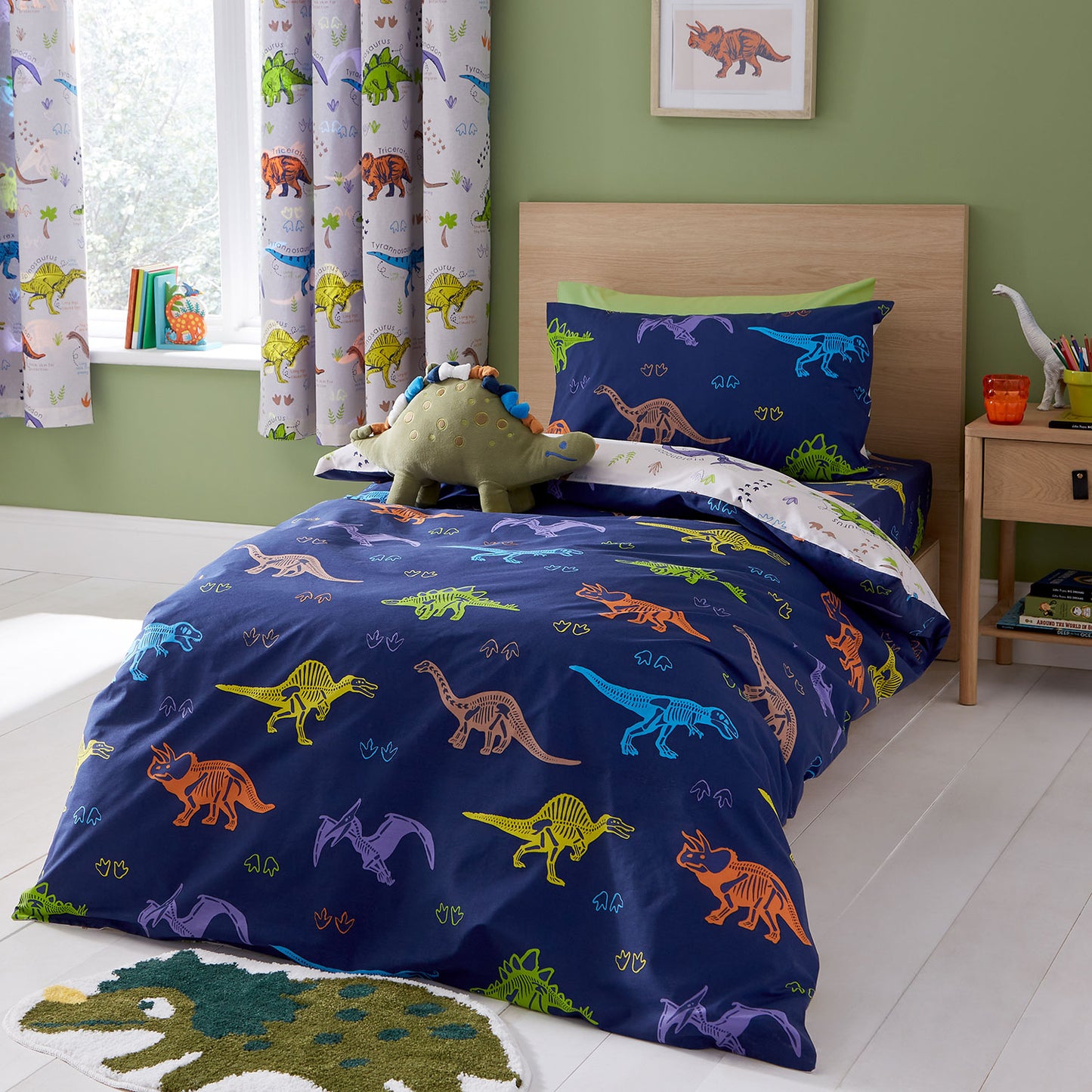Catherine Lansfield Prehistoric Dinosaurs Reversible Duvet Set