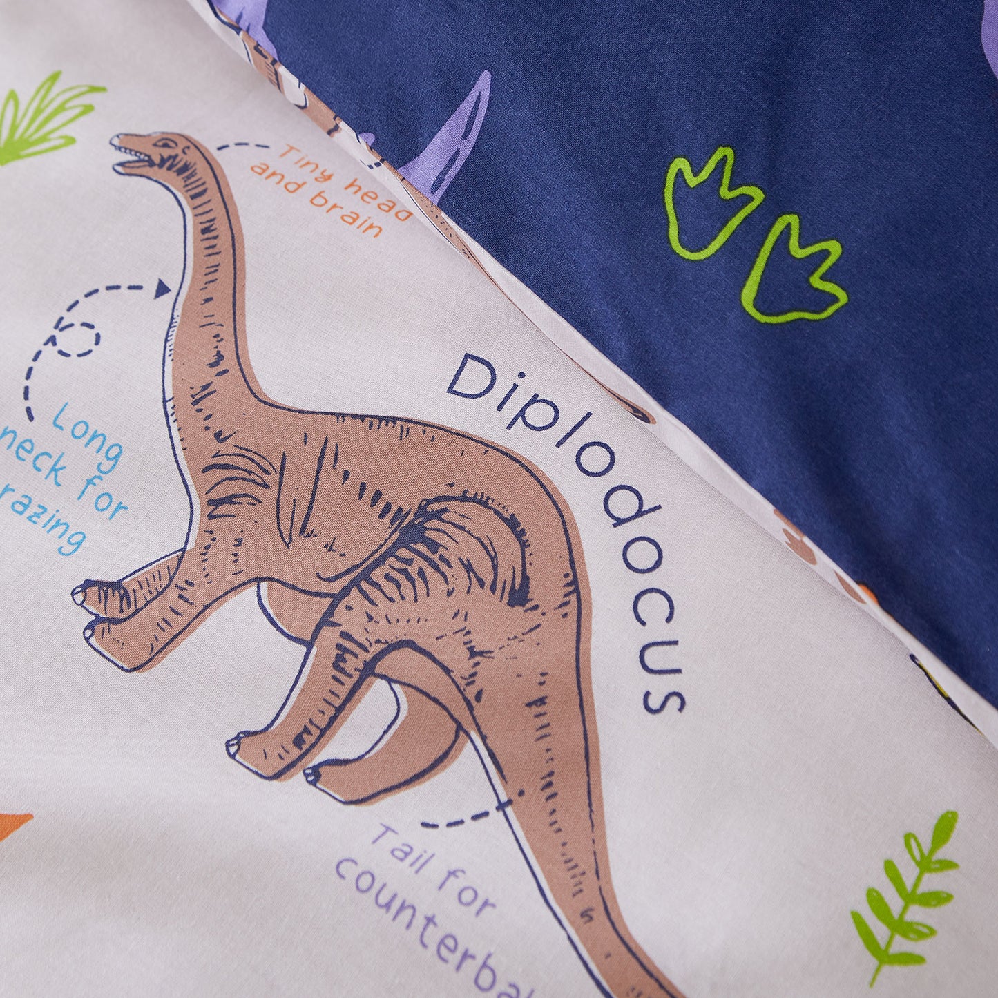 Catherine Lansfield Prehistoric Dinosaurs Reversible Duvet Set