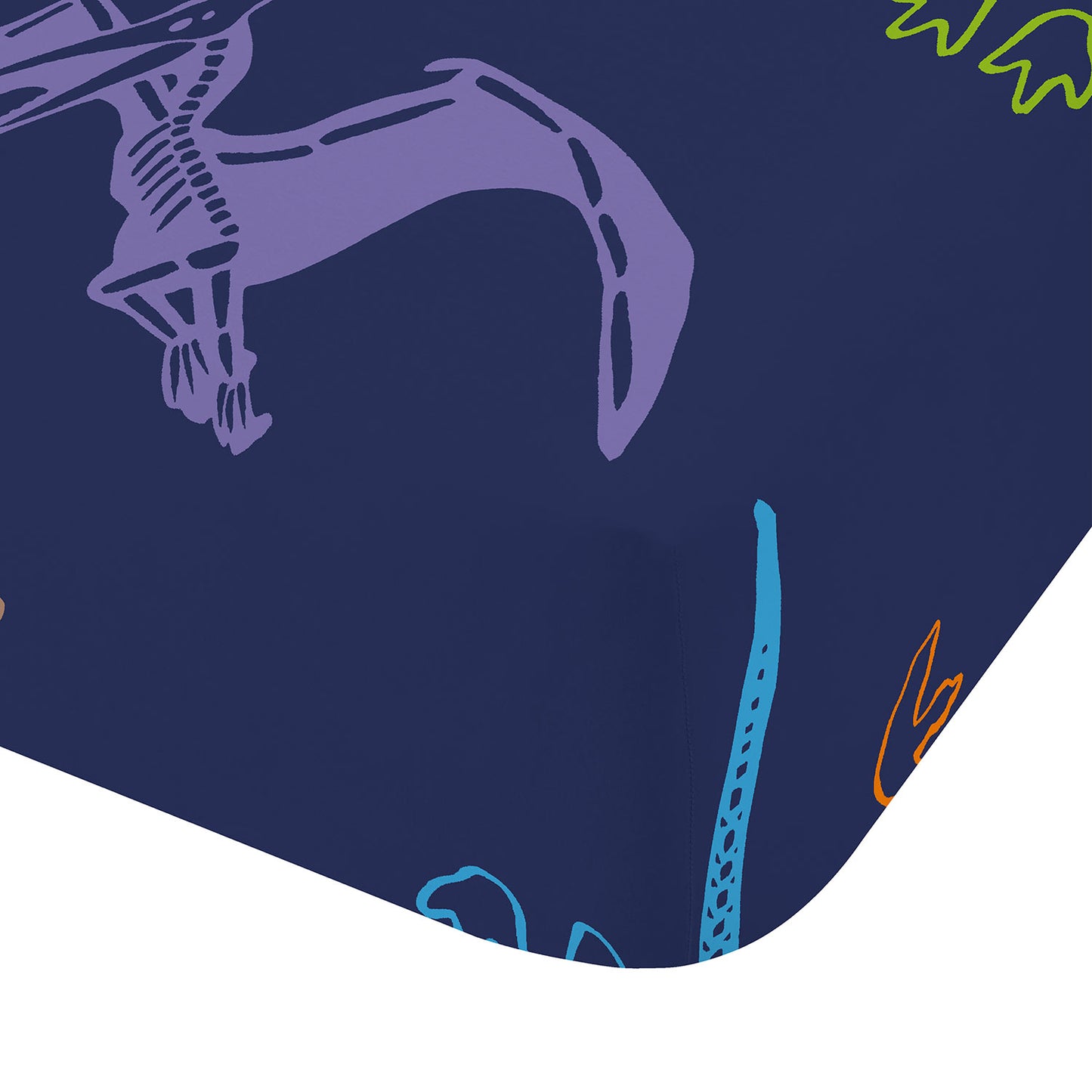 Catherine Lansfield Navy Blue Prehistoric Dinosaurs Fitted Sheet