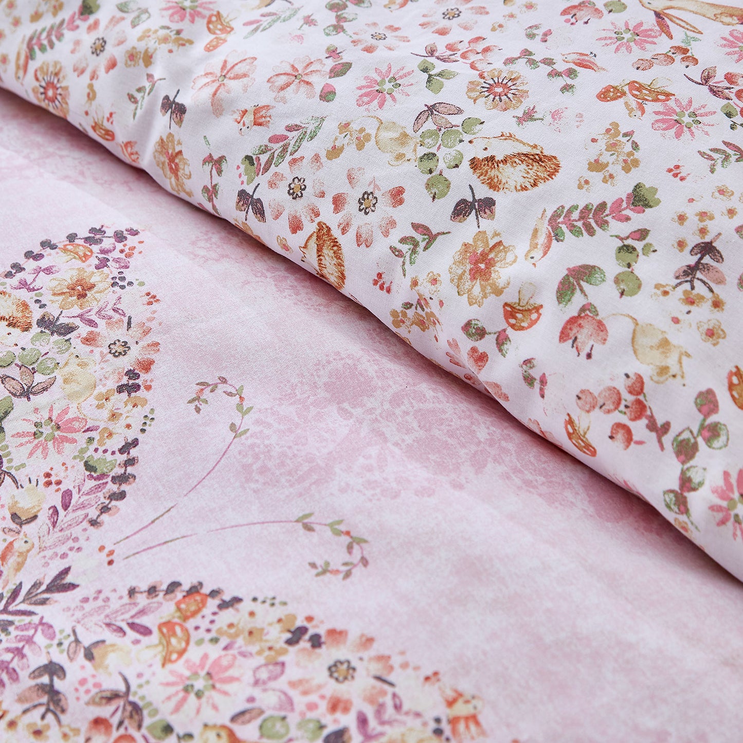 Catherine Lansfield Enchanted Butterfly Pink Reversible Duvet Set
