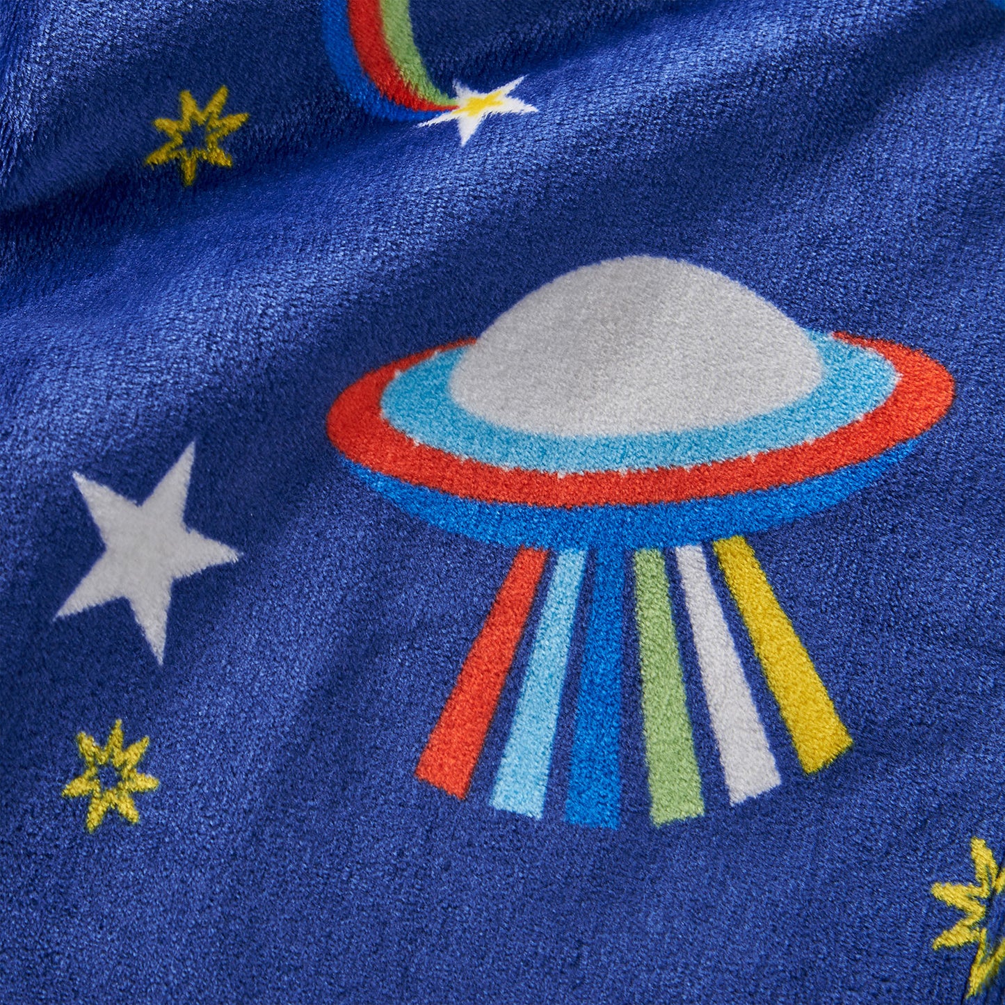 Catherine Lansfield Lost In Space Cosy Blue Fleece Throw (130cm x 170cm)
