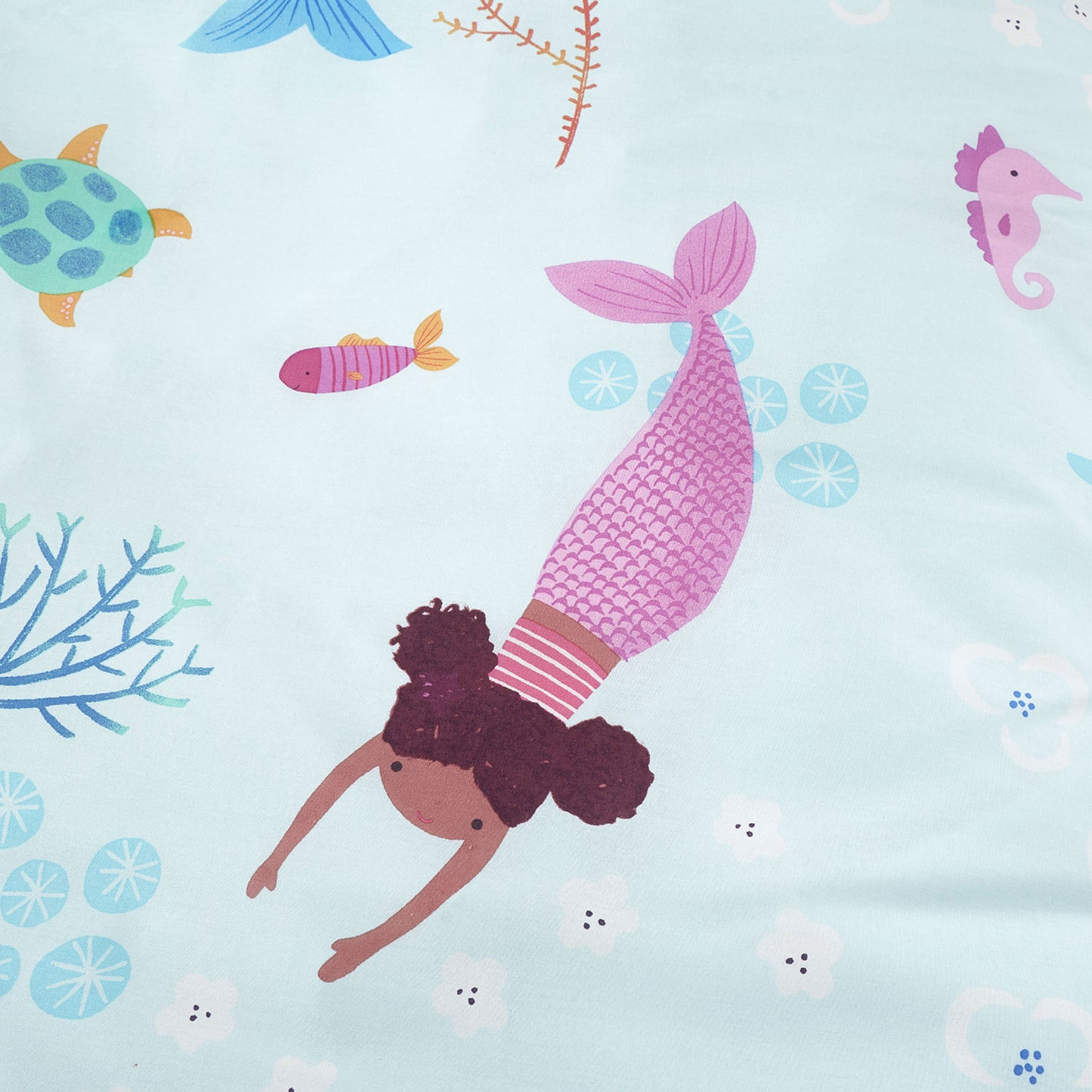 Catherine Lansfield Mermaid Blue Reversible Duvet Set