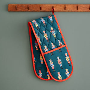 Catherine Lansfield Christmas Nutcracker Cotton Double Oven Glove