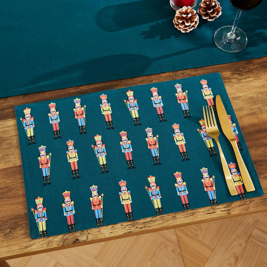 Catherine Lansfield Christmas Nutcracker Cotton Placemat 4 Pack
