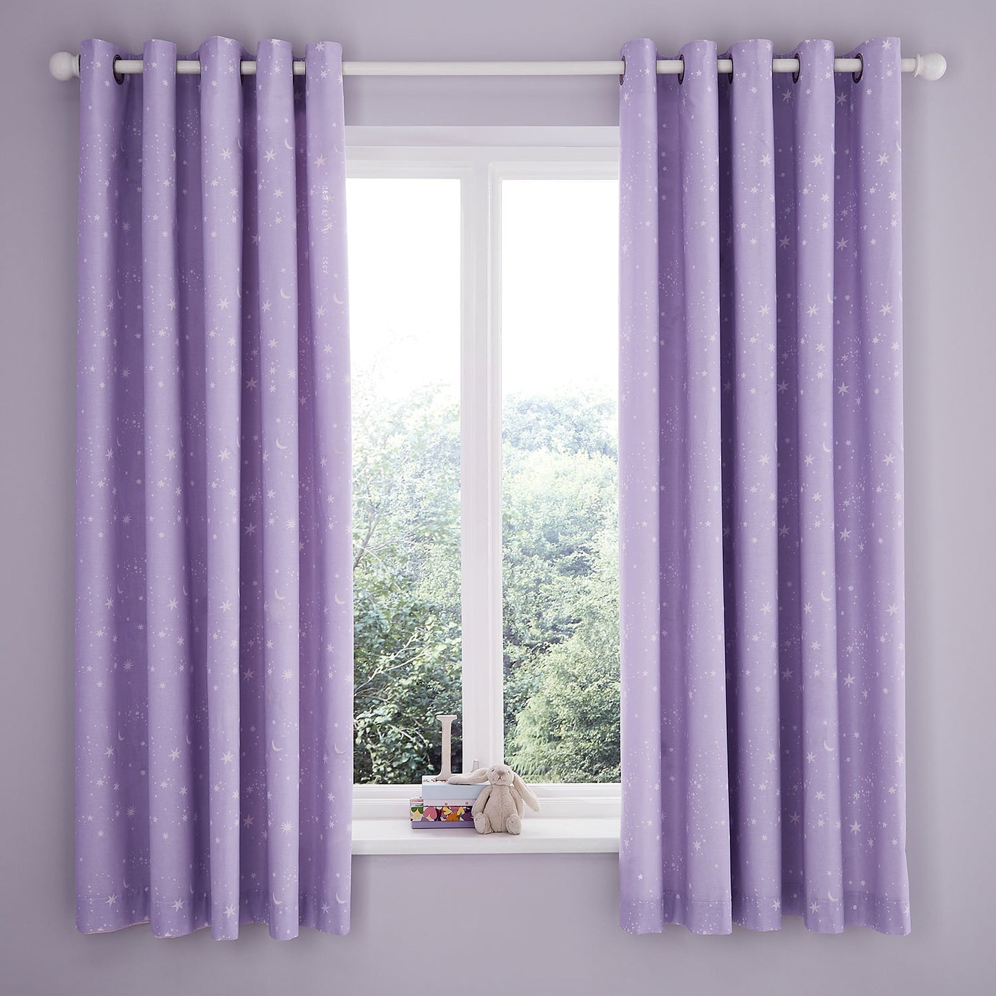 Catherine Lansfield Dancing Fairies Reversible Lined Curtains