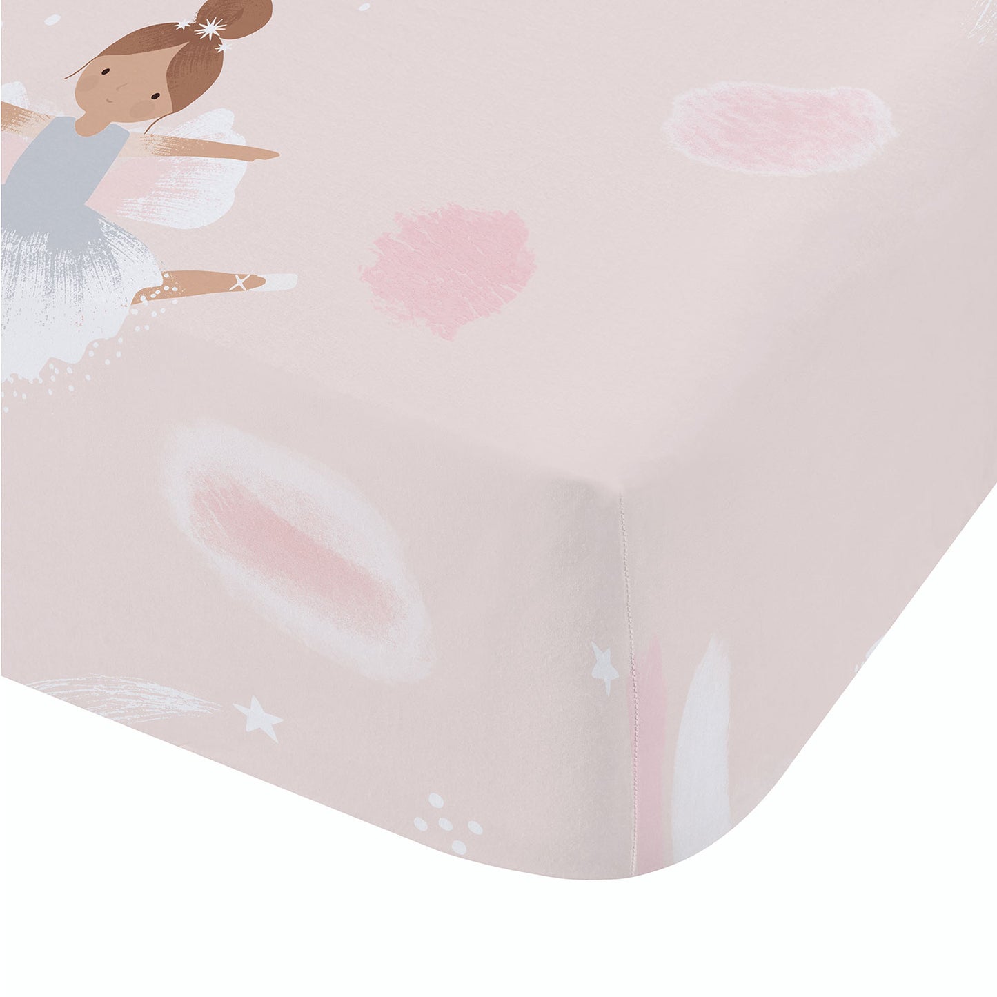 Catherine Lansfield Pink Dancing Fairies Fitted Sheet