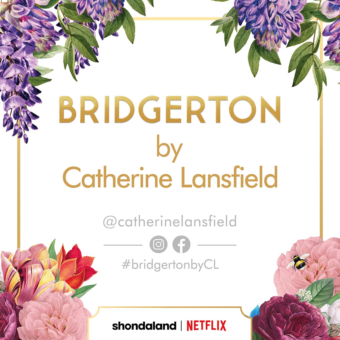 Bridgerton By Catherine Lansfield Regal Blue Floral Reversible Duvet Set