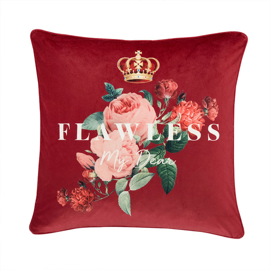 Bridgerton By Catherine Lansfield Flawless Red Cushion (45cm x 45cm)