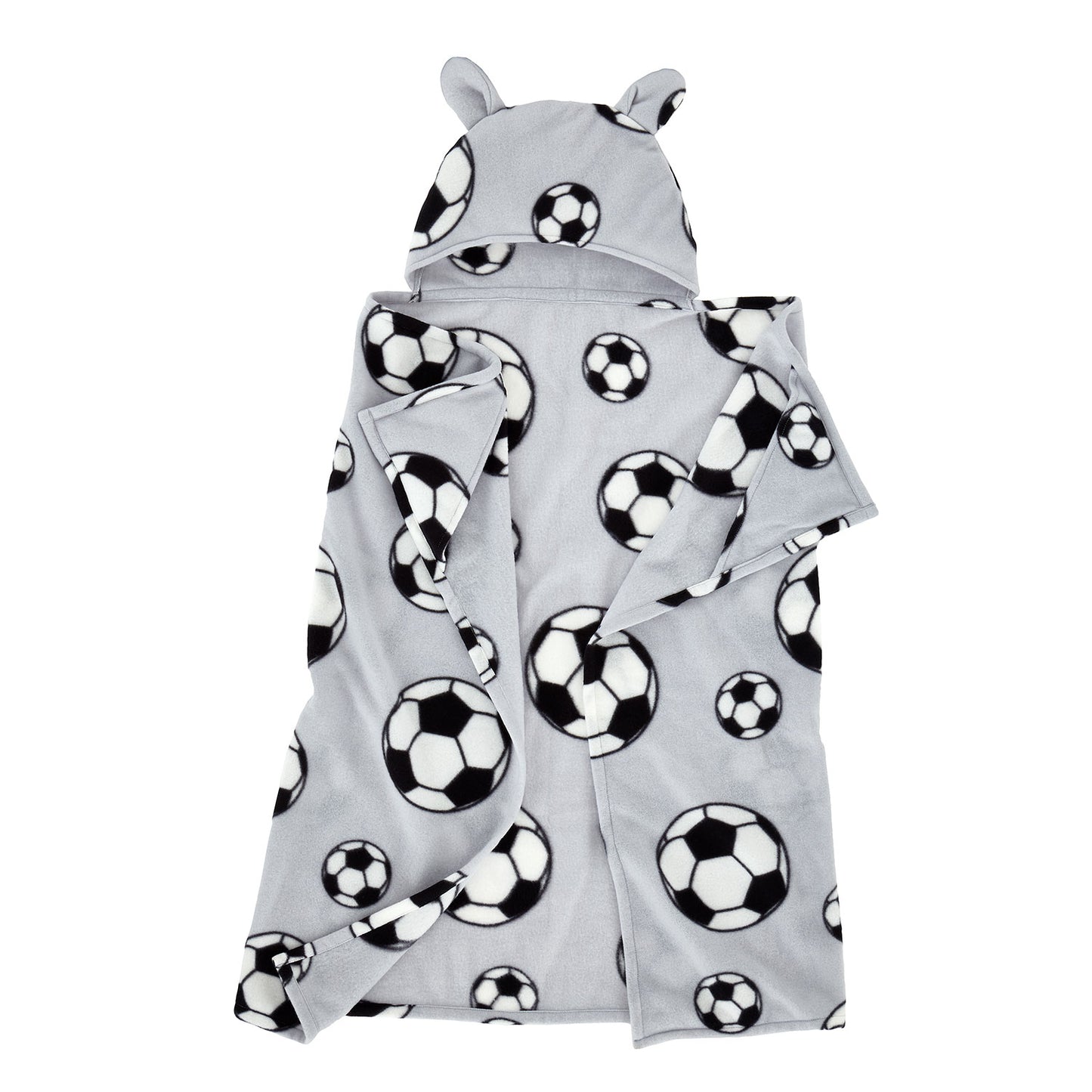 Catherine Lansfield Cosy Football Grey Fleece Blanket Throw