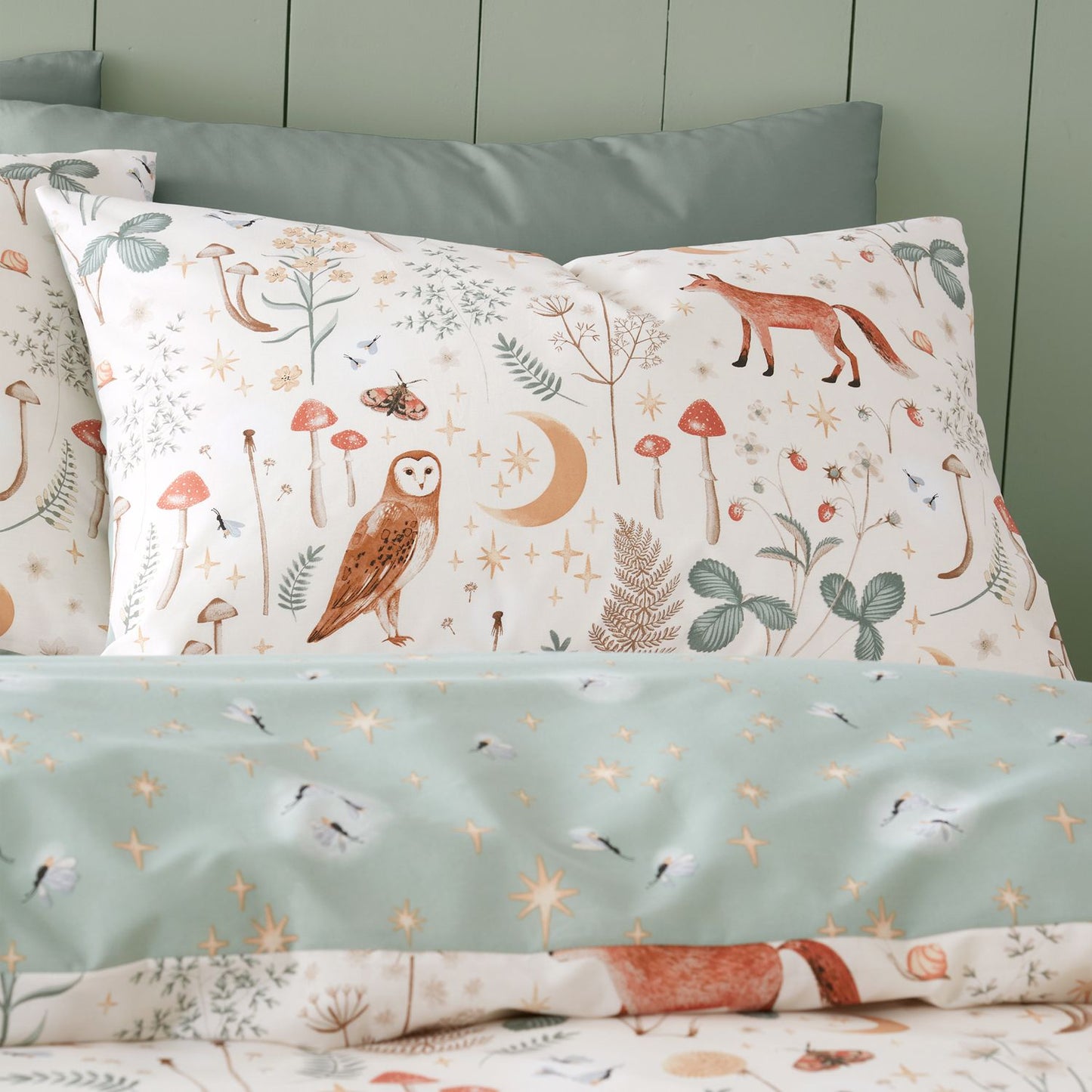 Catherine Lansfield Enchanted Twilight Animals Natural Duvet Set
