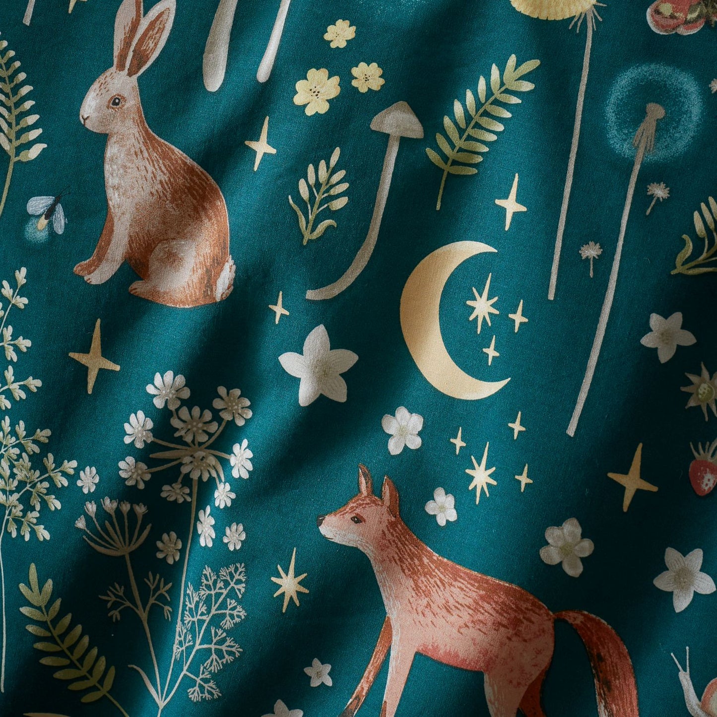 Catherine Lansfield Enchanted Twilight Animals Forest Green Duvet Set