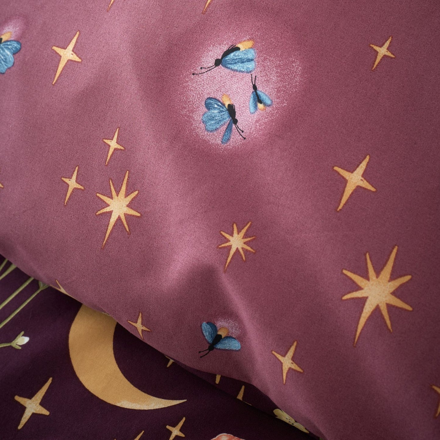 Catherine Lansfield Enchanted Twilight Animals Plum Duvet Set