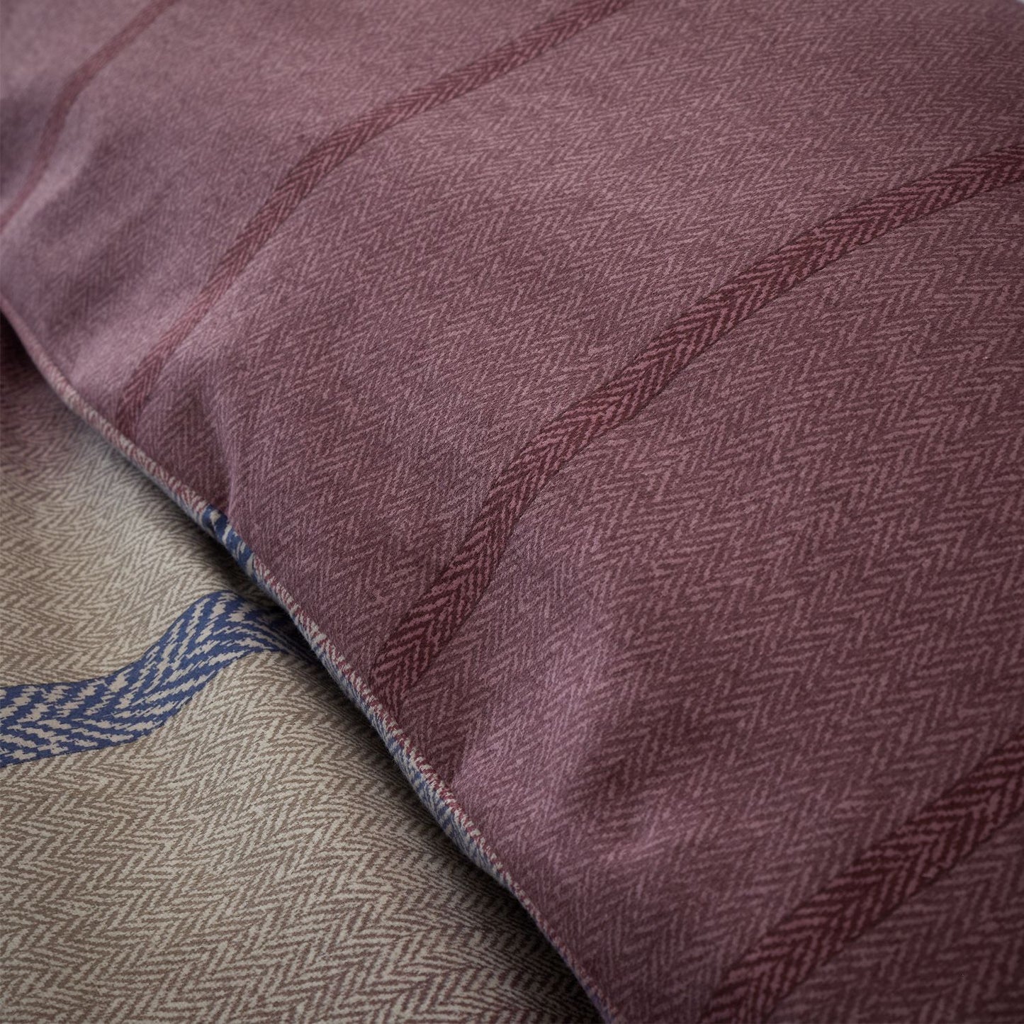 Catherine Lansfield Brushed Cotton Melrose Tweed Plum Check Duvet Set