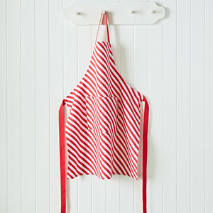 Catherine Lansfield Christmas Candy Cane Red Cotton Adult Apron