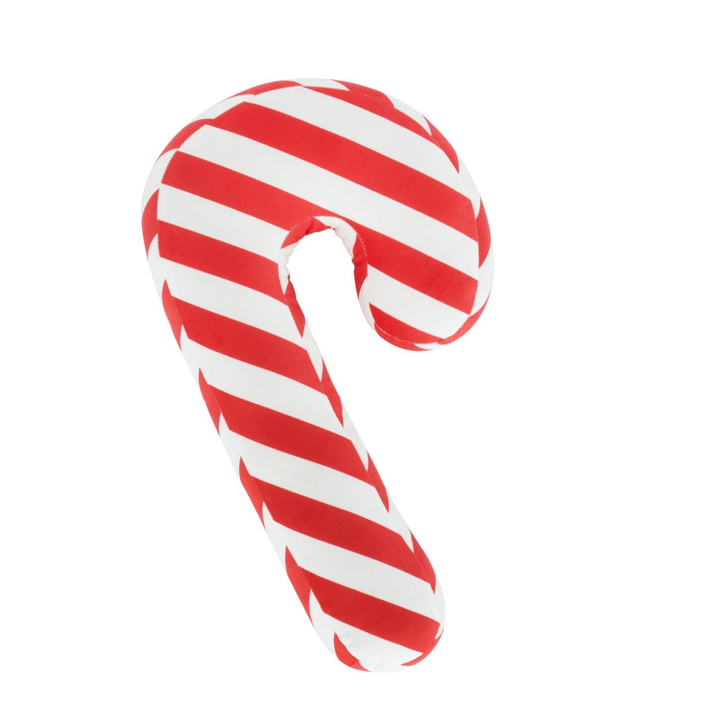 Catherine Lansfield Christmas Candy Cane Fleece Shaped Cushion
