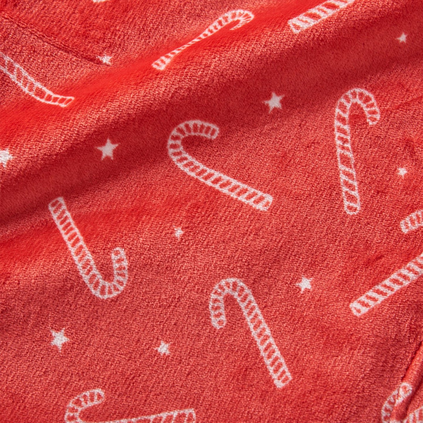 Catherine Lansfield Christmas Candy Cane Red Cosy Fleece Throw