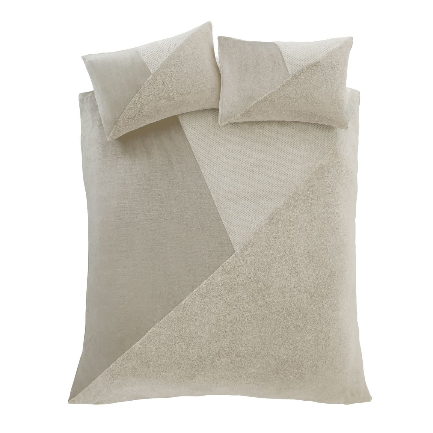 Catherine Lansfield Cosy Larsson Geo Natural Fleece Duvet Set