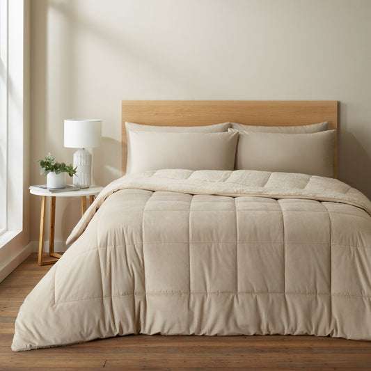 Catherine Lansfield Cosy Cord Natural Coverless 6.5 Tog Comforter