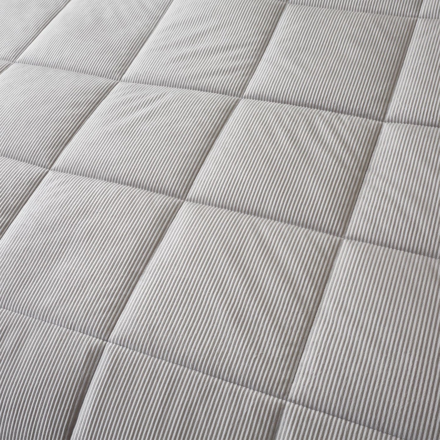 Catherine Lansfield Cosy Cord Silver Coverless 6.5 Tog Comforter