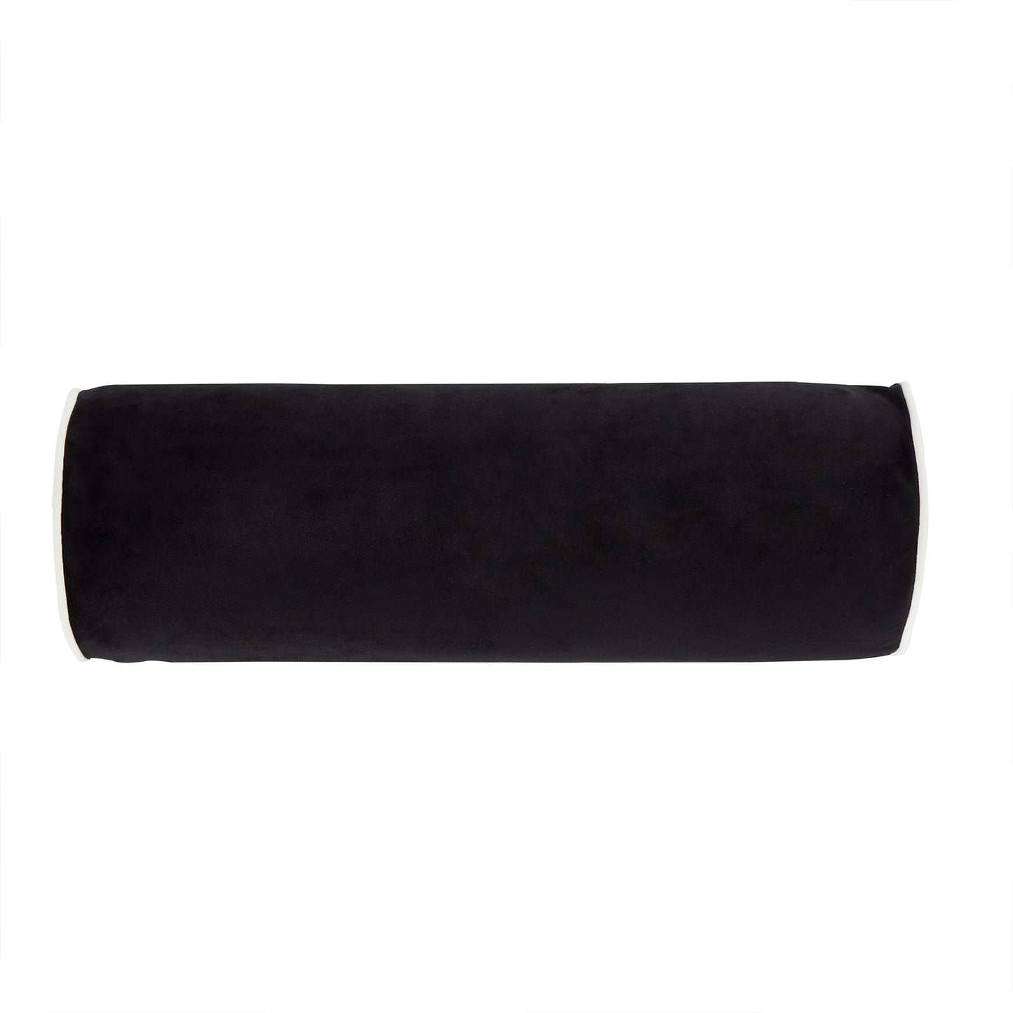 Style Sisters Black Velvet Bolster Cushion (50cm x 16cm)