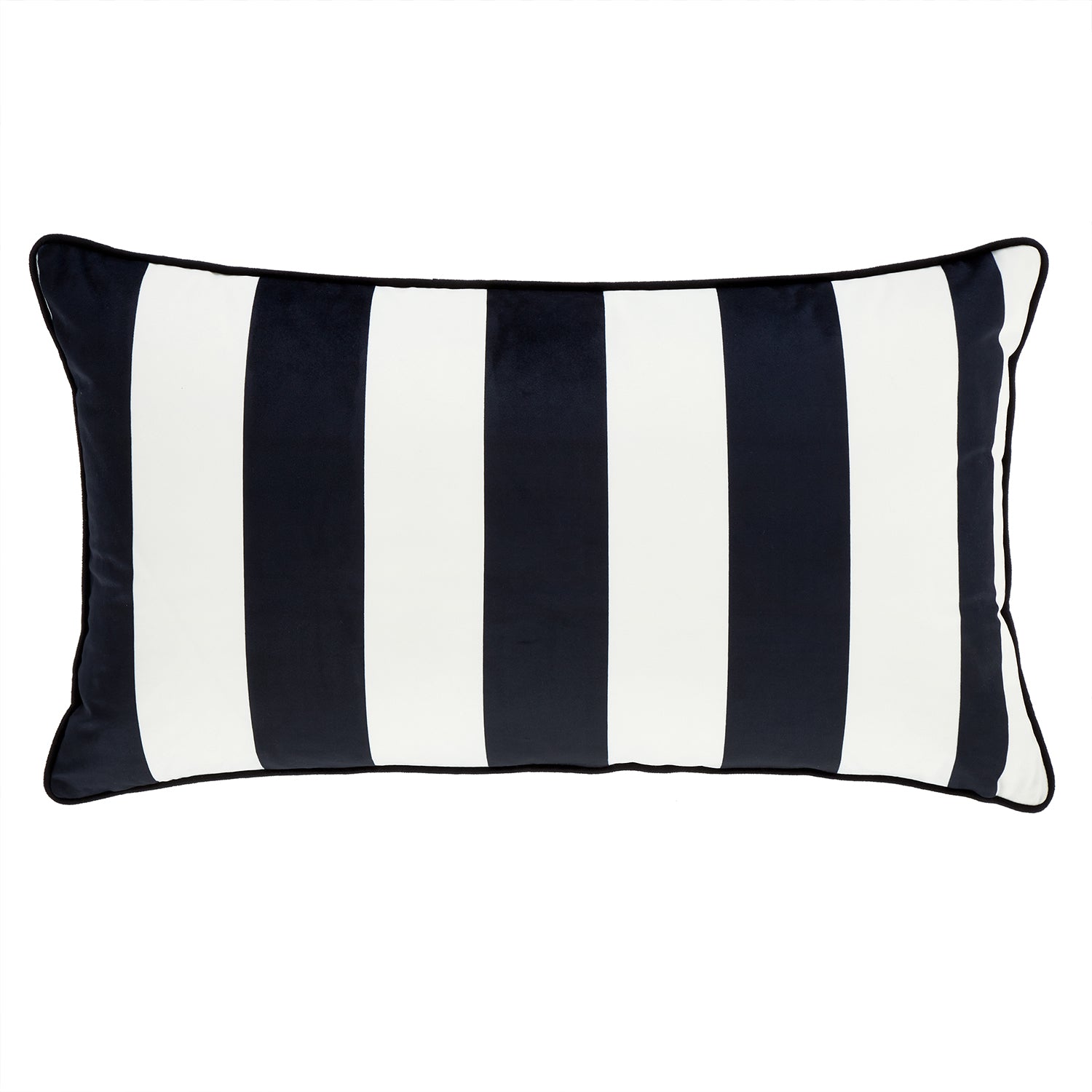 Black white stripe cushion hotsell