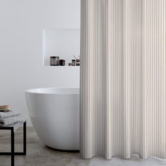 Catherine Lansfield Timeless Stripe Natural Shower Curtain