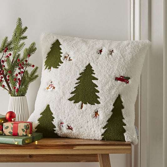 Catherine Lansfield Soft Boucle Alpine Christmas Cushion
