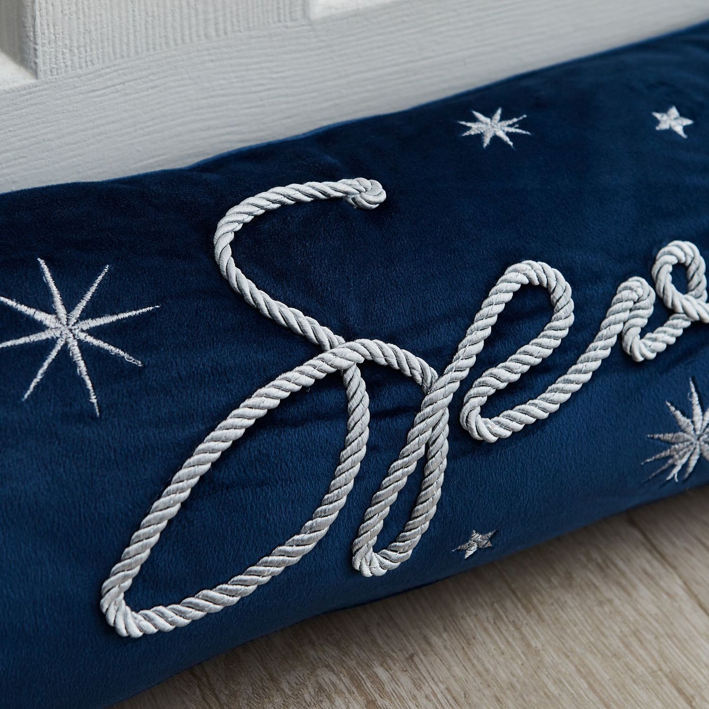 Catherine Lansfield Christmas Sparkle Navy Blue Door Draught Excluder
