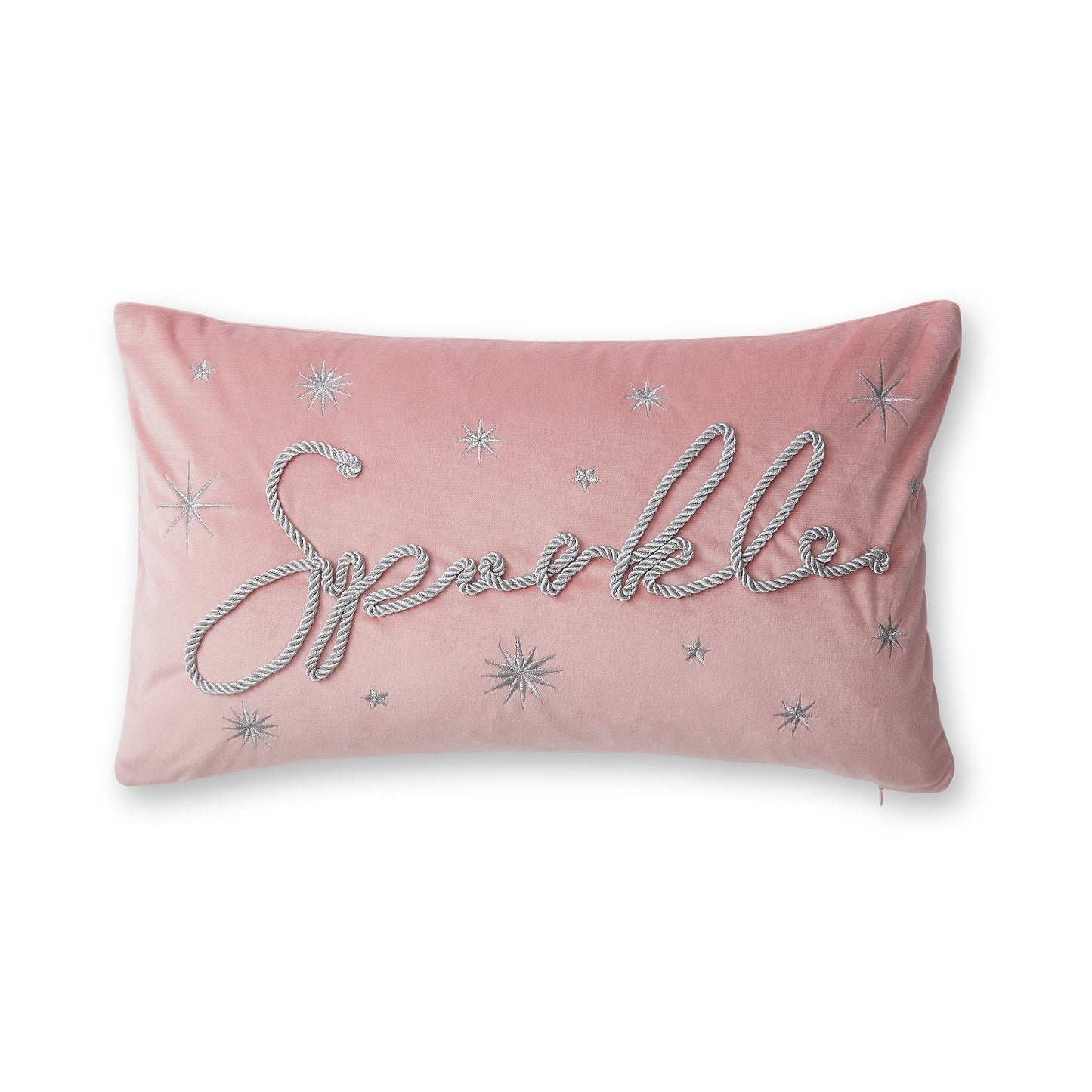 Catherine Lansfield Soft Touch Christmas Sparkle Pink Cushion