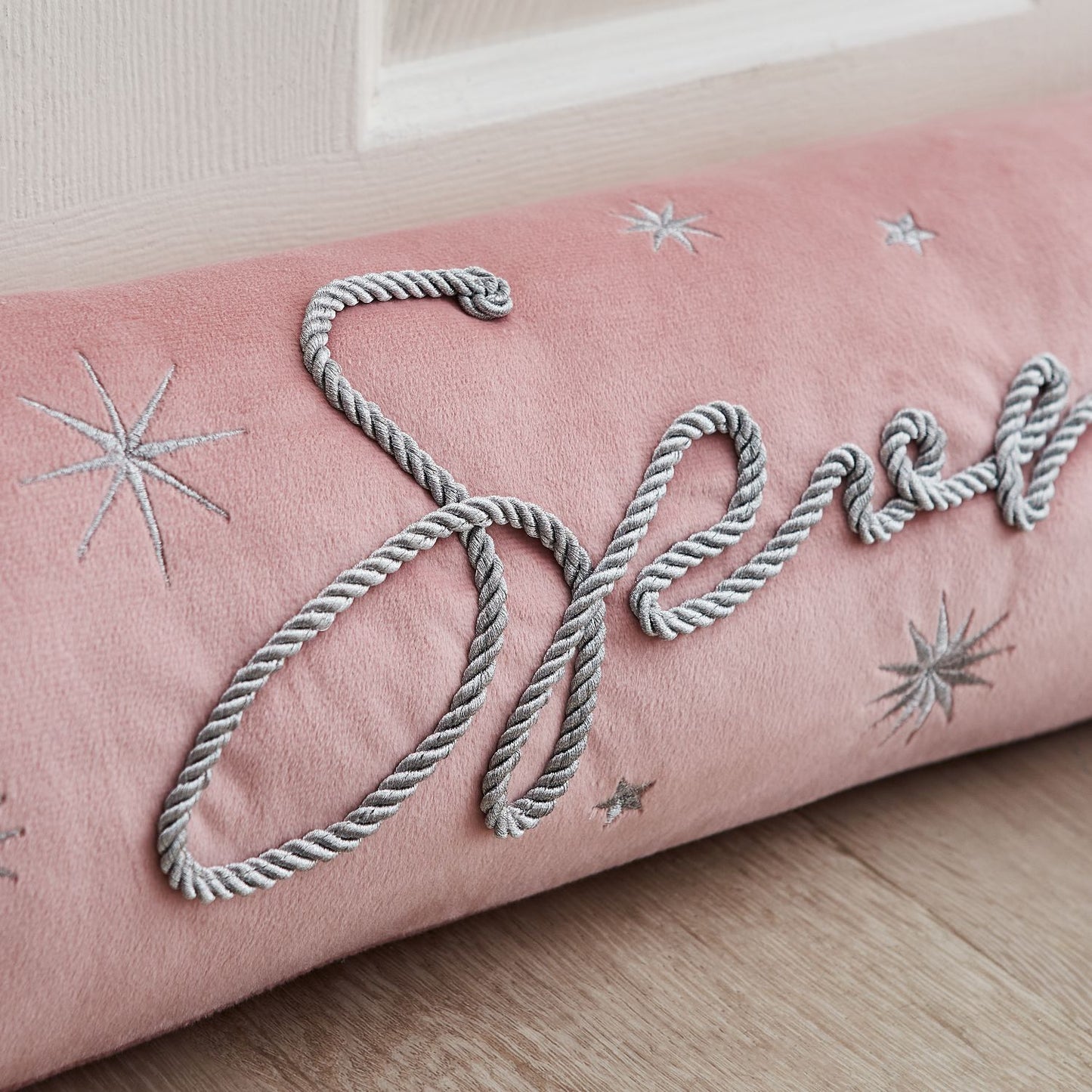 Catherine Lansfield Christmas Sparkle Pink Door Draught Excluder