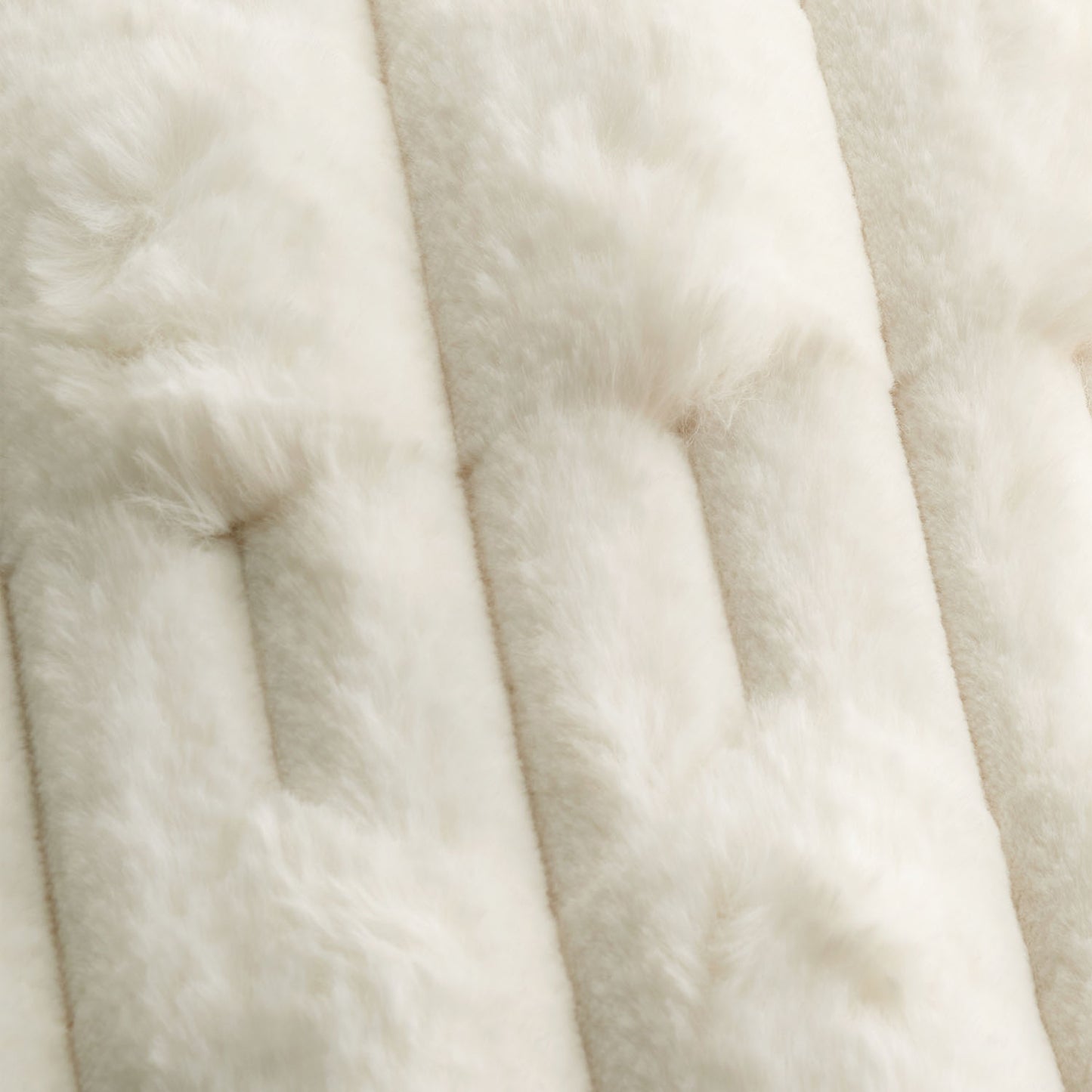 Bianca So Soft Cream Carved Faux Fur Cushion