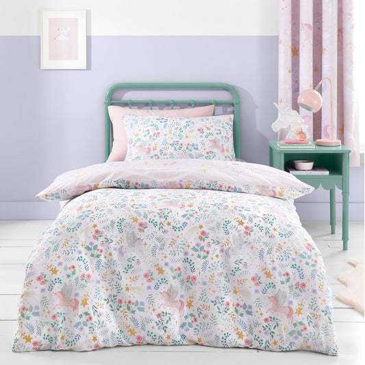 Catherine Lansfield Fairytale Unicorn Reversible Duvet Set