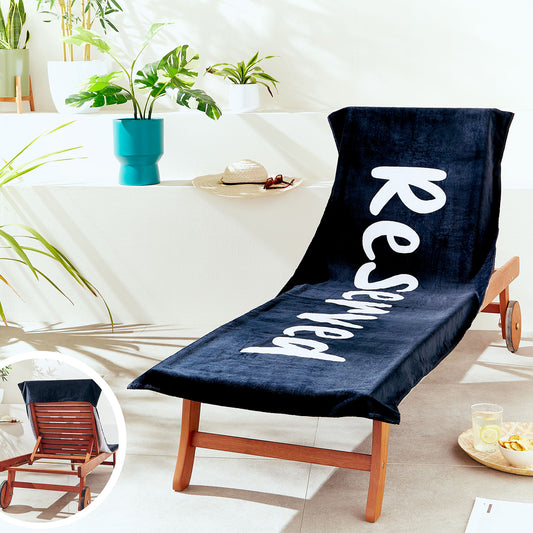 Catherine Lansfield Reserved Cotton Beach Sun Lounger Towel