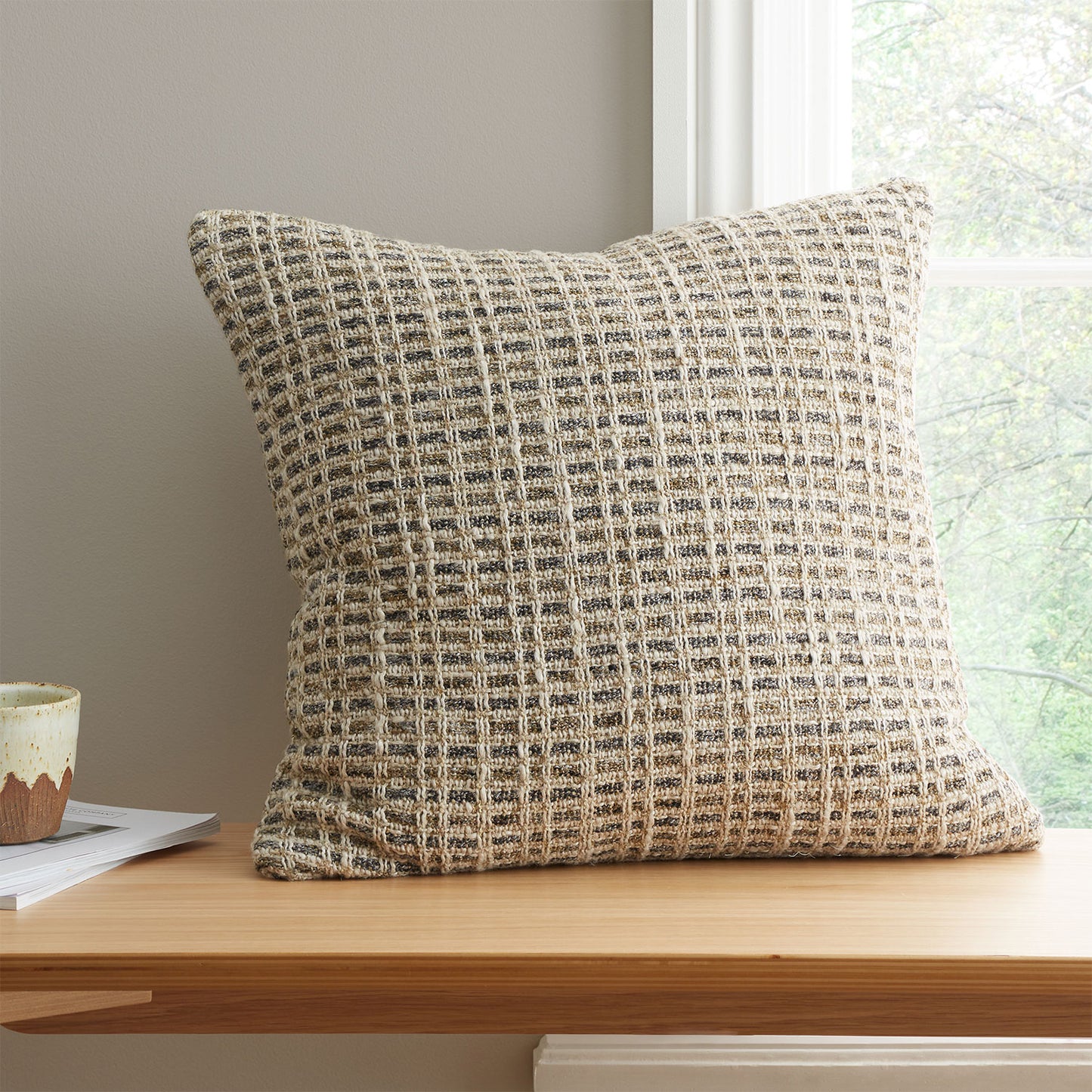 Bianca Amble Charcoal Linen Blend Cushion (45x45cm)