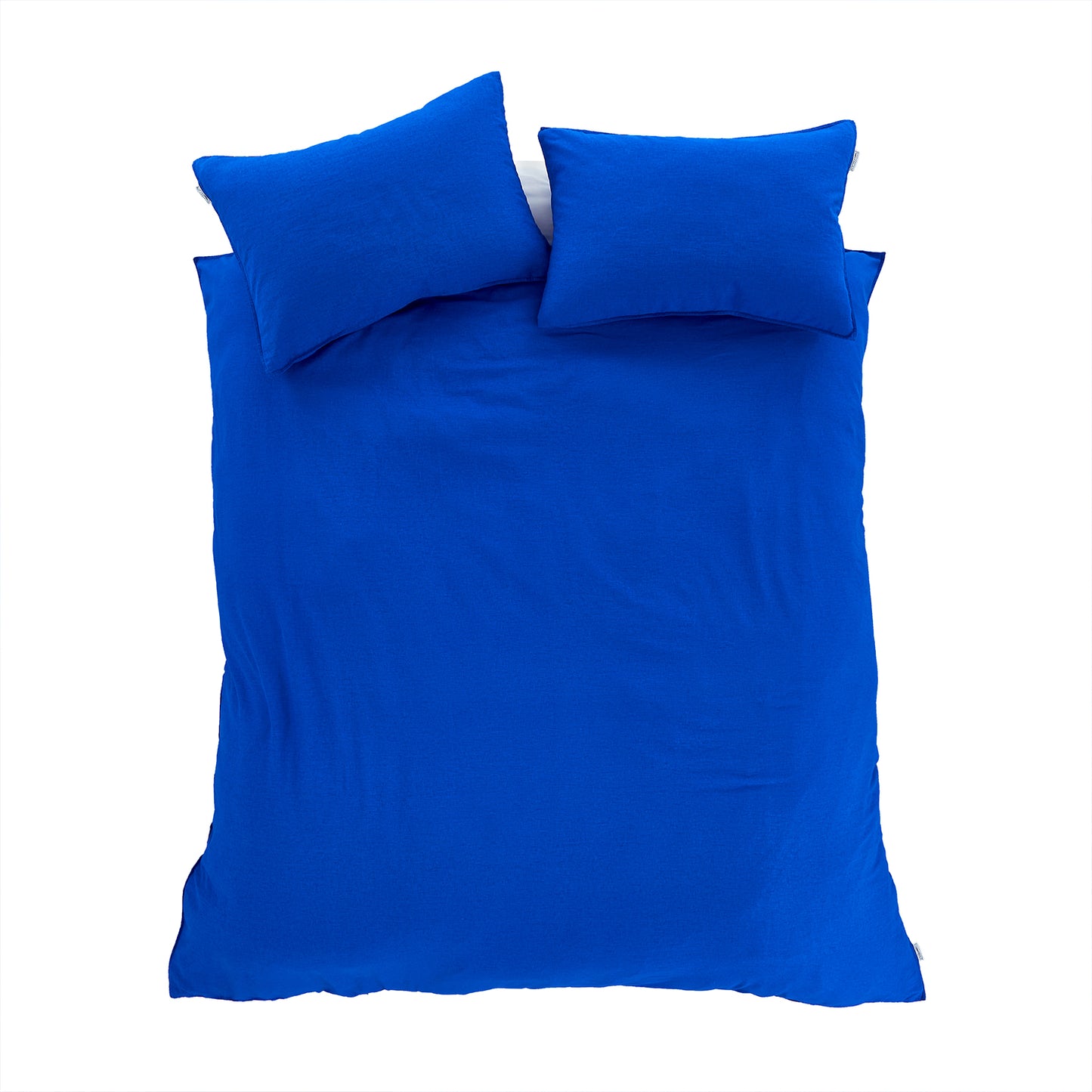 Content By Terence Conran Blue Relaxed Cotton Linen Duvet Set