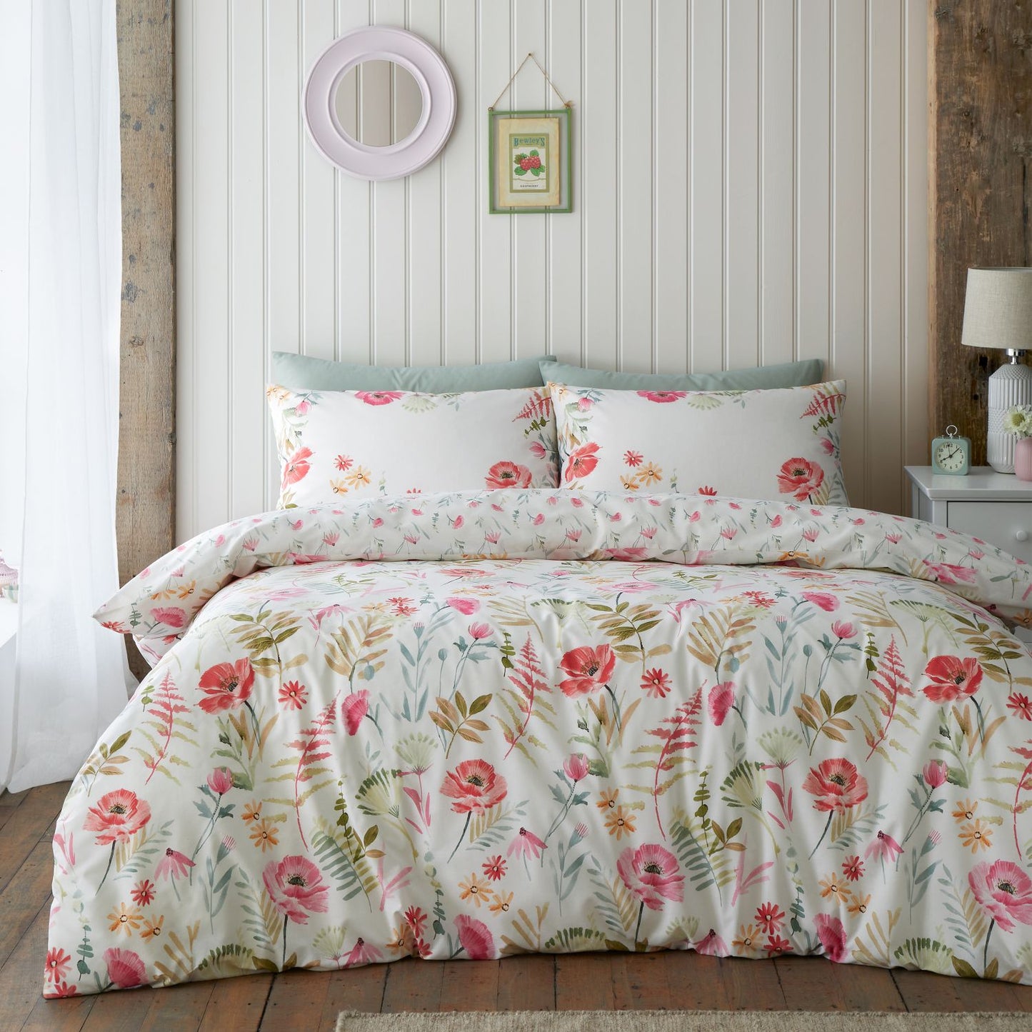 Catherine Lansfield Ella Poppy Reversible Duvet Set
