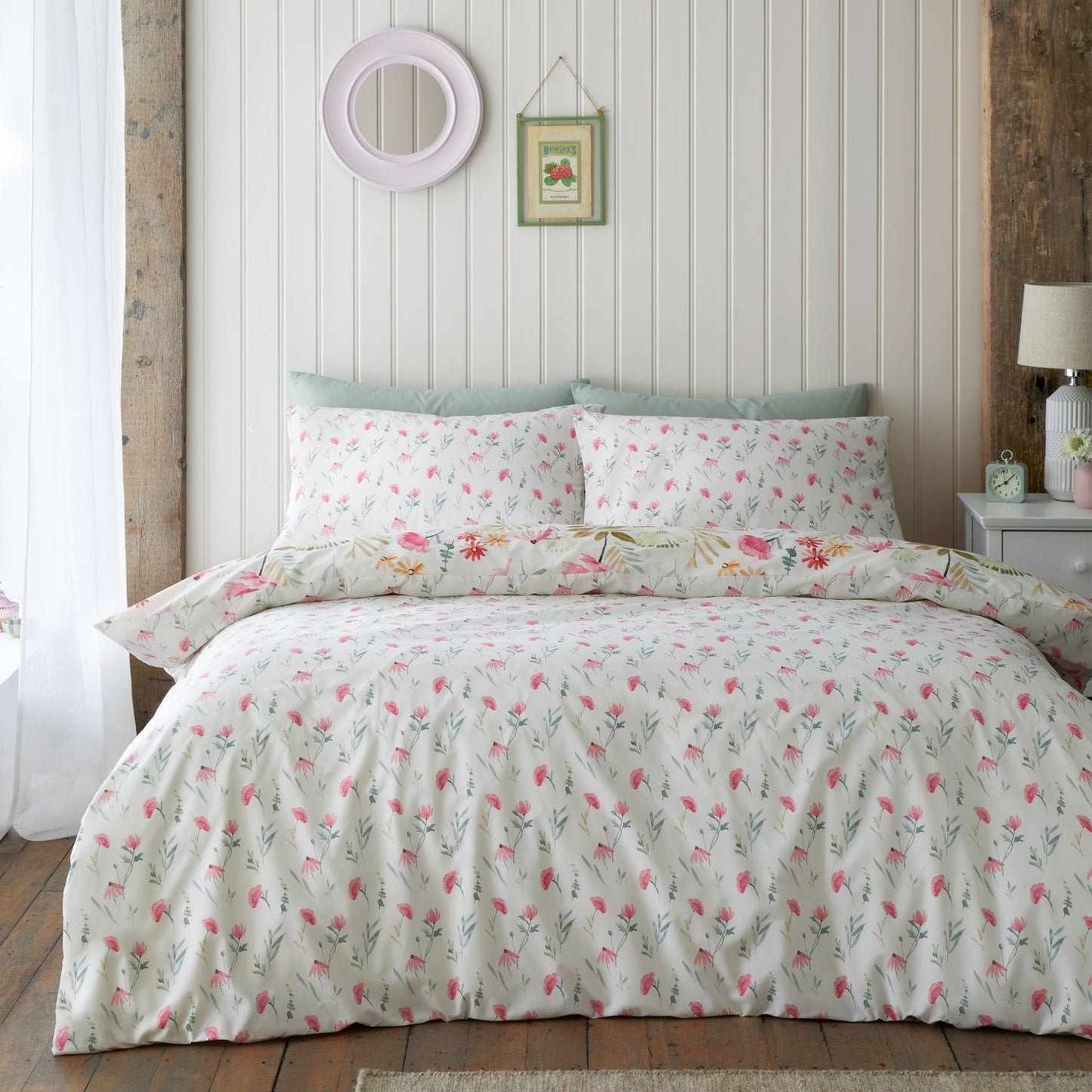 Catherine Lansfield Ella Poppy Reversible Duvet Set